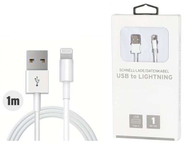 Ladekabel - USB auf Lightning / 1 Meter